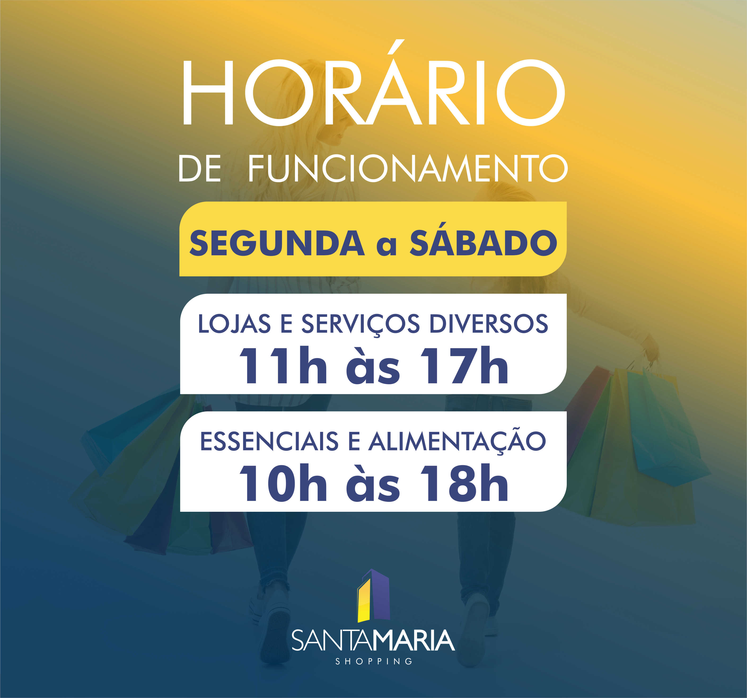 Confira nosso horário de funcionamento para essa semana - Santa Maria  Shopping